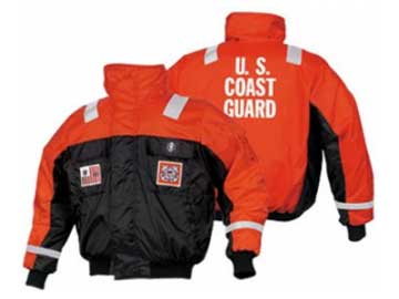 mj621422 us coast guard flotation bomber jacket