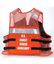MV1254 34 US Coast Guard auxiliary boat crew mesh vest back