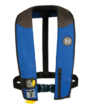 MD3082 manual inflatable PFD with sailing harness royal blue