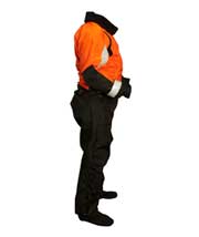 MSD645 sentinel series female boat crew dry suit side view