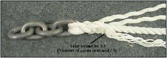 3-strand rope to chain splice figure 6
