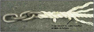 3-strand rope to chain splice figure 7