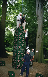 Crate Challenge is part of a high ropes challenge course